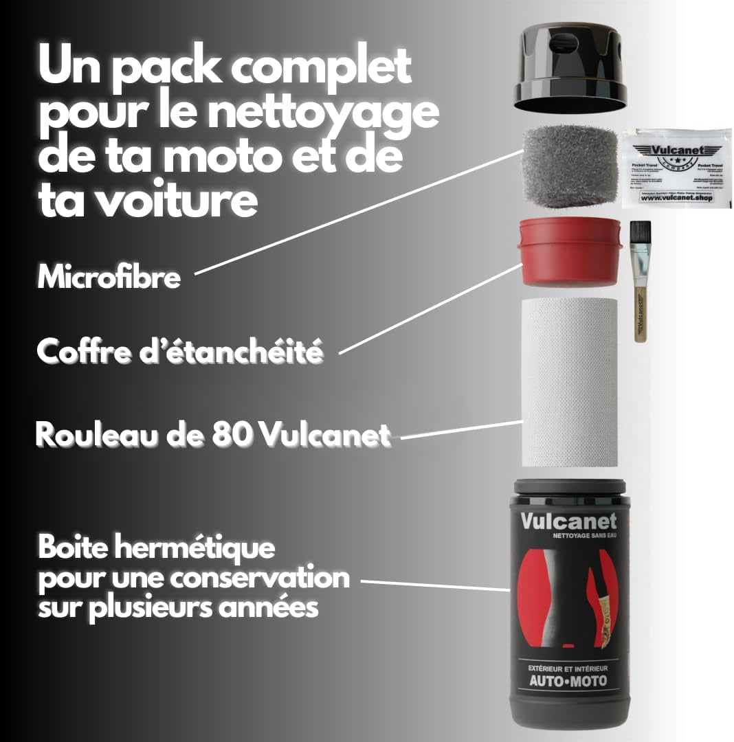 - Nouveau - 80 Nettoyants Auto Moto + Microfibre + Pinceau De Précision + Pochette Transport, Nettoie, Dégraisse, Protège - Alcantara Race Tex - Peinture Mat/Brillant, Int/Ext, Sans Eau