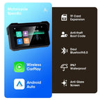 Motorcycle Display Screen Carplay Moto Navigation Portable Digital Dashboard Motobike Android Auto Waterproof BT Monitor
