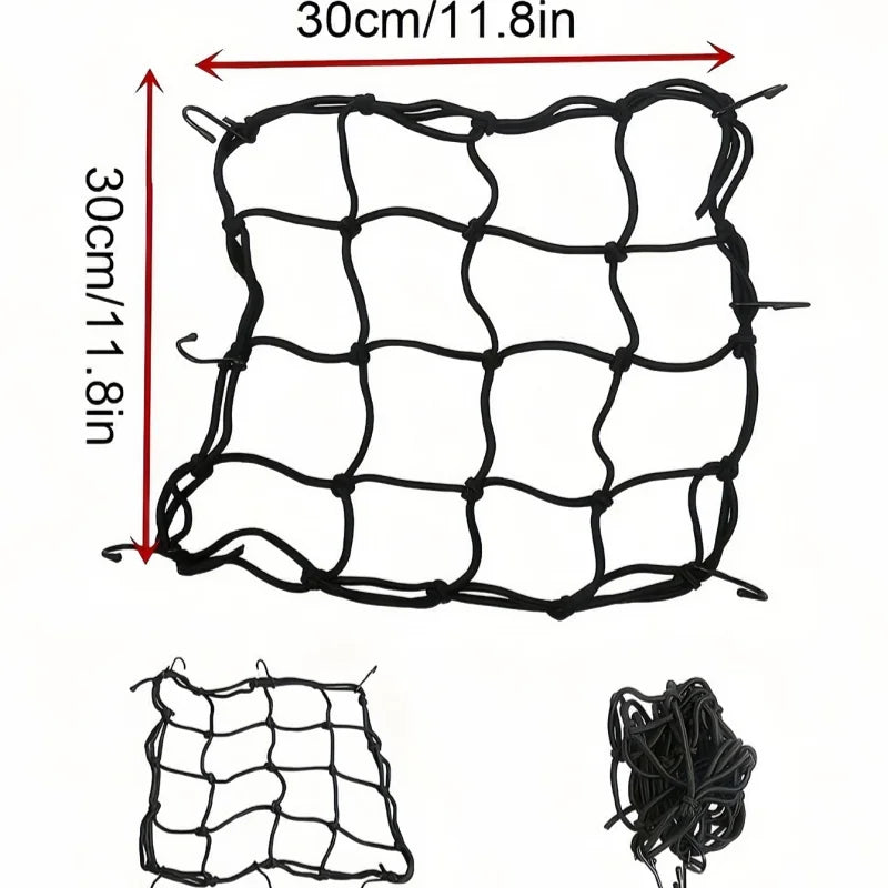 1 Motorcycle Luggage Rack, Helmet Net Pocket, Portable Storage, Car Luggage Net, Universal Shelf, Rope Net, Helmet Net, Bicycle