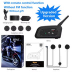 V6 PRO+ Motorcycle Bluetooth Helmet Headset Intercom 850Mah MOTO Communicator 800M Interphone for 6 Riders IP65 Waterproof