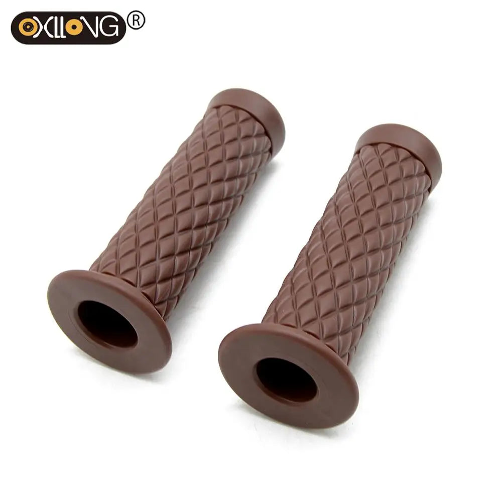 Motorcycle Retro Rubber Classic Motorbike Non-Slip Handle Bar Unviersal Vintage Moto Handlebar for Cafe Racer Motorcycle Grip