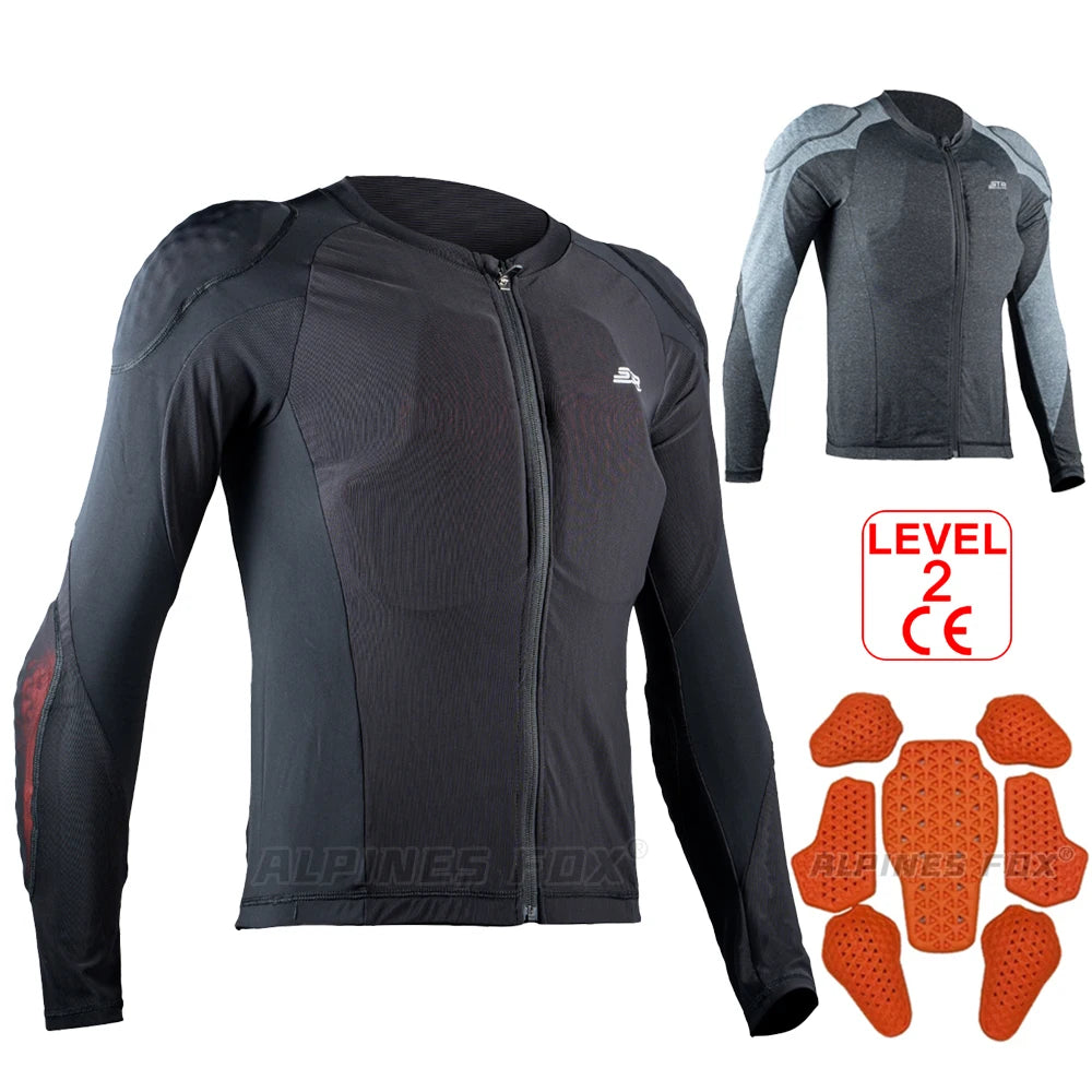Motorcycle Armor Jacket Moto Full Body Soft Armor Racer Riding Protective Top Breathable Motocross Back Shoulder Protector Gear