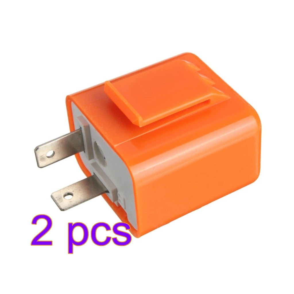 12V 2 Pin LED Flasher Frequency Relay Turn Signal Indicator Motorcycle Motorbike Fix Motorcycle Flasher Multiple Protection Safe