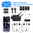 V6 PRO+ Motorcycle Bluetooth Helmet Headset Intercom 850Mah MOTO Communicator 800M Interphone for 6 Riders IP65 Waterproof