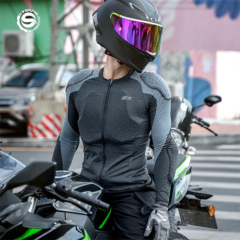 Motorcycle Armor Jacket Moto Full Body Soft Armor Racer Riding Protective Top Breathable Motocross Back Shoulder Protector Gear