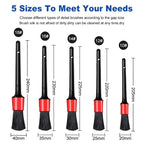 5Pcs Car Cleaning Brush Kit Auto Detail Brushes Dust Brushes for Car Interior Detailing Brush Set Wheel Rims Clean Brush Tools
