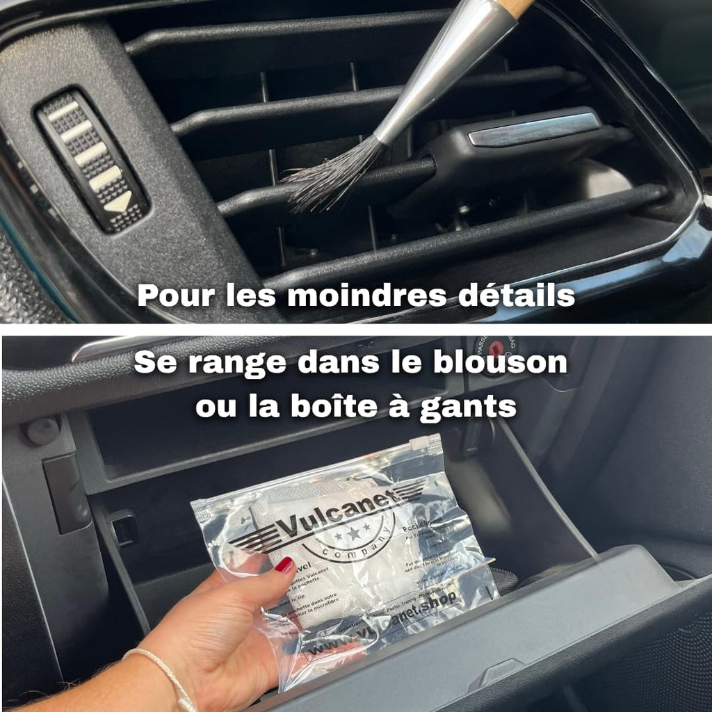 - Nouveau - 80 Nettoyants Auto Moto + Microfibre + Pinceau De Précision + Pochette Transport, Nettoie, Dégraisse, Protège - Alcantara Race Tex - Peinture Mat/Brillant, Int/Ext, Sans Eau