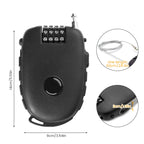 Motorcycle Helmet Lock Mini Password Lock Anti-Theft Lock Bike Motorcycle Helmet Cable Steel Retractable Combination Lock