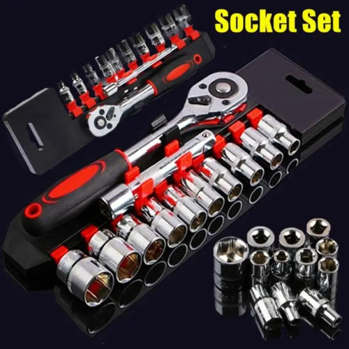 1/4 Small Fly 12-Piece Combo Automotive Repair Tools 1/2 Large Fly 12-Piece Ratchet Quick Drive Socket Wrench Set