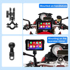 Motorcycle Display Screen Carplay Moto Navigation Portable Digital Dashboard Motobike Android Auto Waterproof BT Monitor