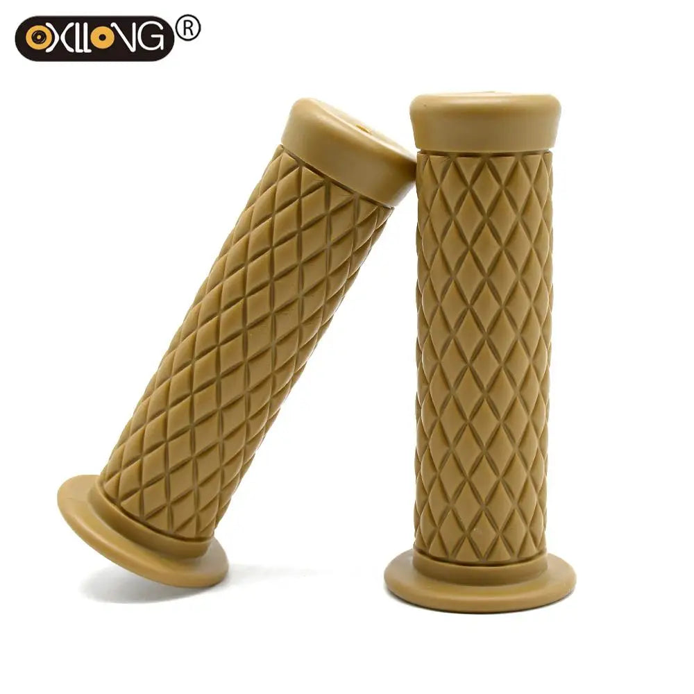 Motorcycle Retro Rubber Classic Motorbike Non-Slip Handle Bar Unviersal Vintage Moto Handlebar for Cafe Racer Motorcycle Grip