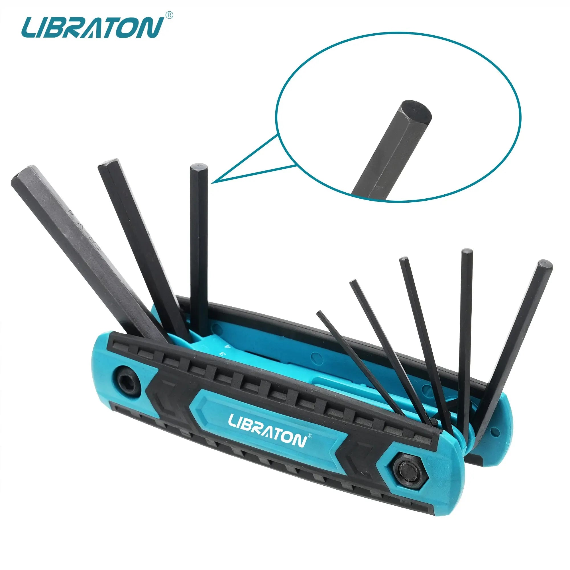 8 in 1 Folding Allen Wrench Set Metric Allen Key Set Tool or Folding Tamper Proof Torx Key Set Portable Star Wrench Kit