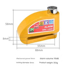 Scooter Motorcycle Bicycle Alarm Lock Wheel Disc Brake Waterproof Anti-Theft Aluminum Alloy Safety Brake Lock Moto Aaccessories