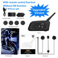 V6 PRO+ Motorcycle Bluetooth Helmet Headset Intercom 850Mah MOTO Communicator 800M Interphone for 6 Riders IP65 Waterproof