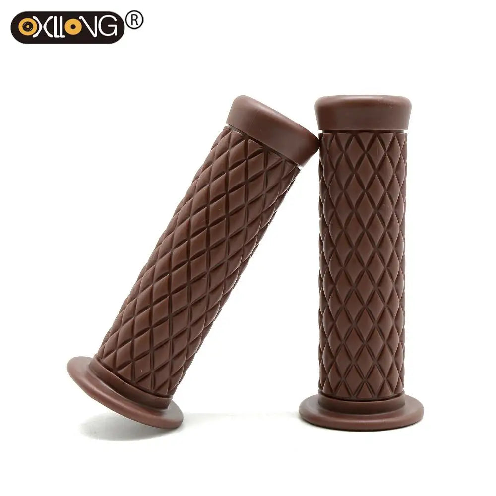 Motorcycle Retro Rubber Classic Motorbike Non-Slip Handle Bar Unviersal Vintage Moto Handlebar for Cafe Racer Motorcycle Grip
