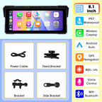 Motorcycle Display Screen Carplay Moto Navigation Portable Digital Dashboard Motobike Android Auto Waterproof BT Monitor