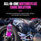Kit Nettoyage Moto De Base - Kit Entretien Moto Pour Le Nettoyage Des Motos- Comprend Un Nettoyant Moto, Protection Moto Et Plus, Clear, Taille Unique